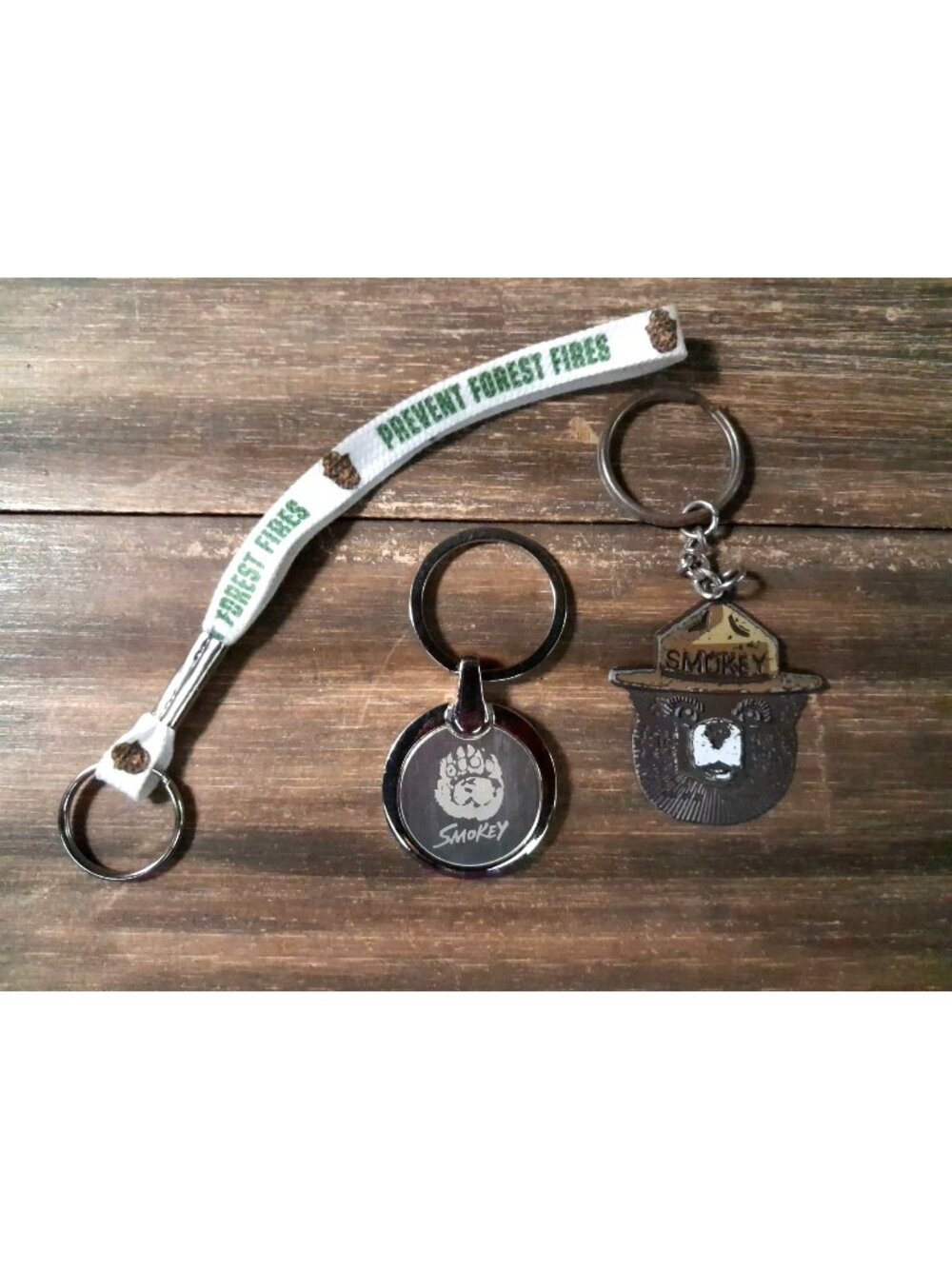 Fire Prevention Smokey Bear Keychain Lot PSA Safety Bag Tag